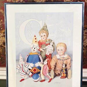 "C is for Clown" x Pat Young Framed Litho